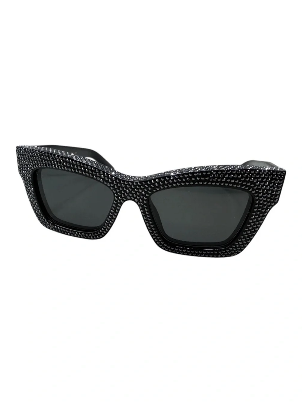 Salvatore Ferragamo Black Swarovski Crystal-Studded Sunglasses (NEW IN BOX) - Picture 5 of 10